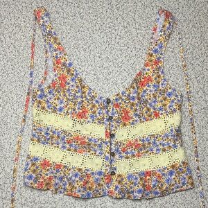 Free People Floral Lace‎ Women’s CropTop